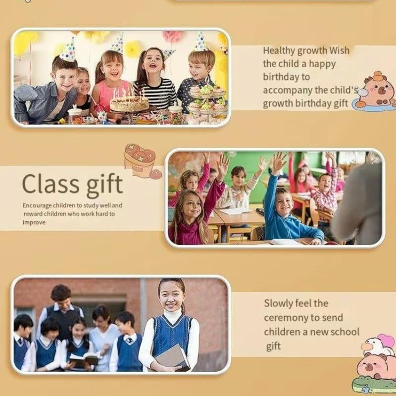 Cartoon Capybara Stationery Gift Box - 1 Set Cute Random Color School Supplies, Perfect Present for Friends & Students Pen Bag