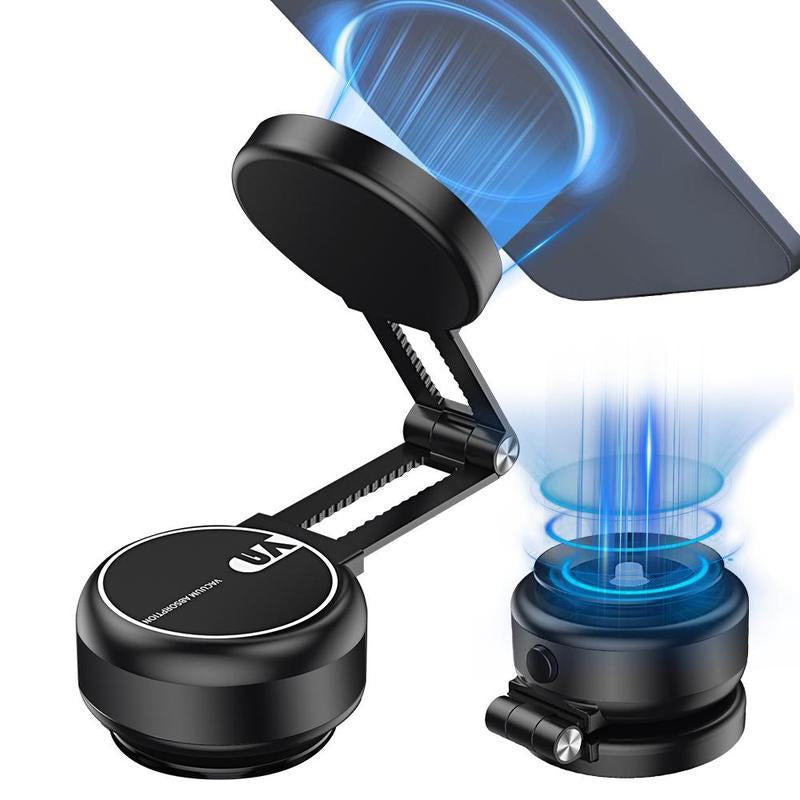Electronic Vacuum Magnetic Car Phone Holder, Dual-Side Telescopic Adjustment,Folding,Metal, Smartphone Accessories Mount