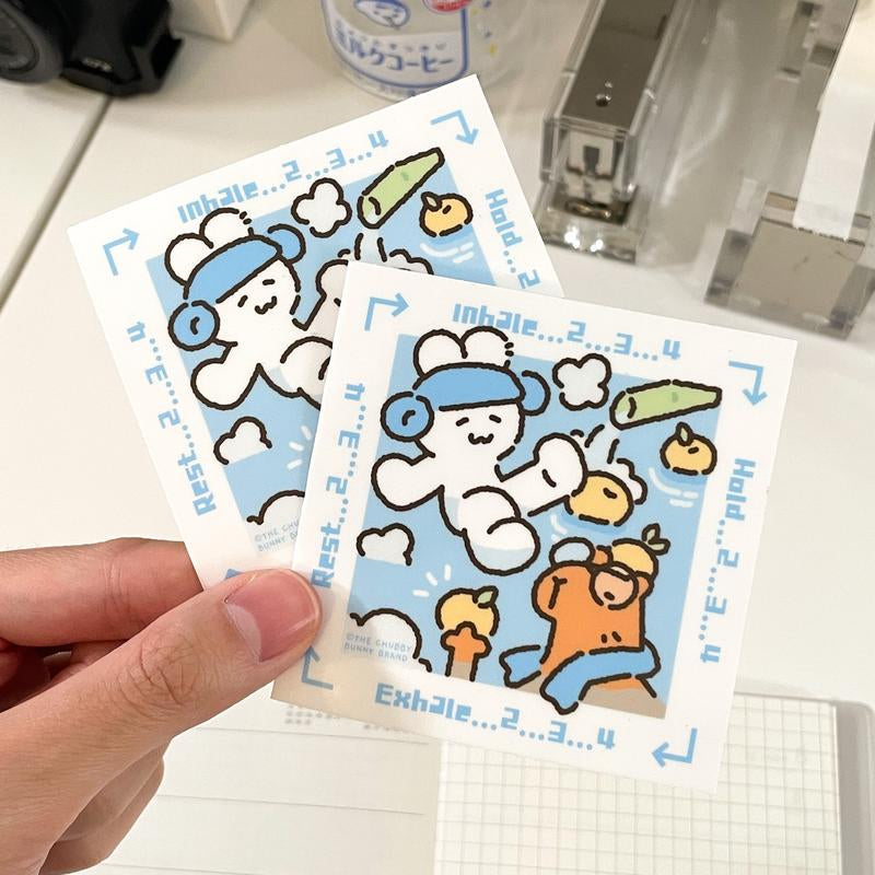 Box Breathing Vinyl Sticker - Heavy Duty Vinyl with Soft Matte Finish, Waterproof, Dishwasher Safe