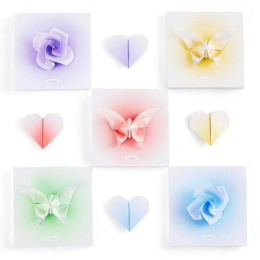 Leven Origami Paper, Folding Craft Paper Kit Colored Square Double Sided 600 Sheets with Gradient Colors, Colorful Origami Projects for for Kids and Adults Arts and DIY (3.15 X 3.15 Inch)