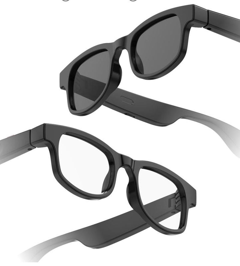 ZECAA New Smart Touch Wireless Bluetooth Audio Headset Glasses Bluetooth Smart Touch Wearable Headset Audio Glasses Smart Audio Sunglass Magnetic Chargeable Black Headphone Glasses Durable Electronic Audio Glass