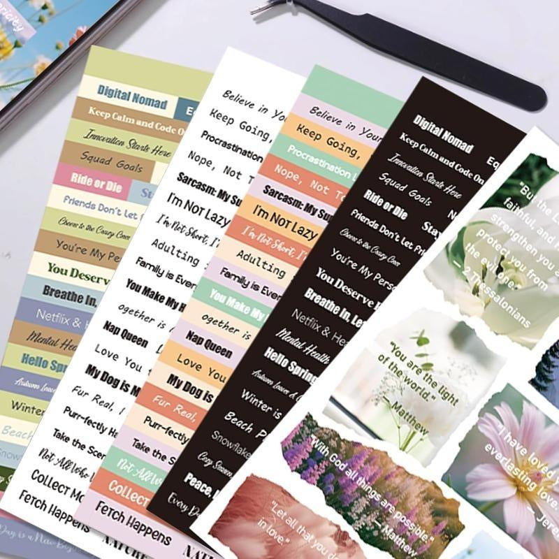 PRSTINCOL 2800-Pc Motivational Quote Sticker Pack – 48 Sheets of Inspirational Words & Phrases for Journals, Scrapbooks, Bullet Journals & DIY Crafts,Dealsforyoudays
