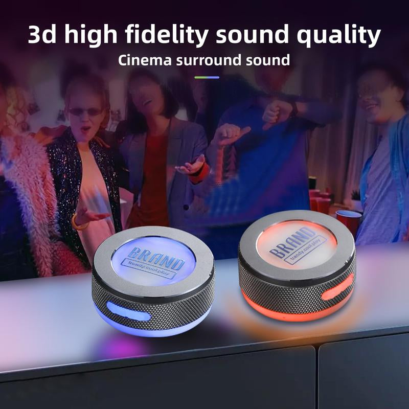 Bone Conduction Bluetooth Audio Wireless Mini Subwoofer Volume Small Speaker Portable Magnetic Metal Small Steel Cannon Smartphone