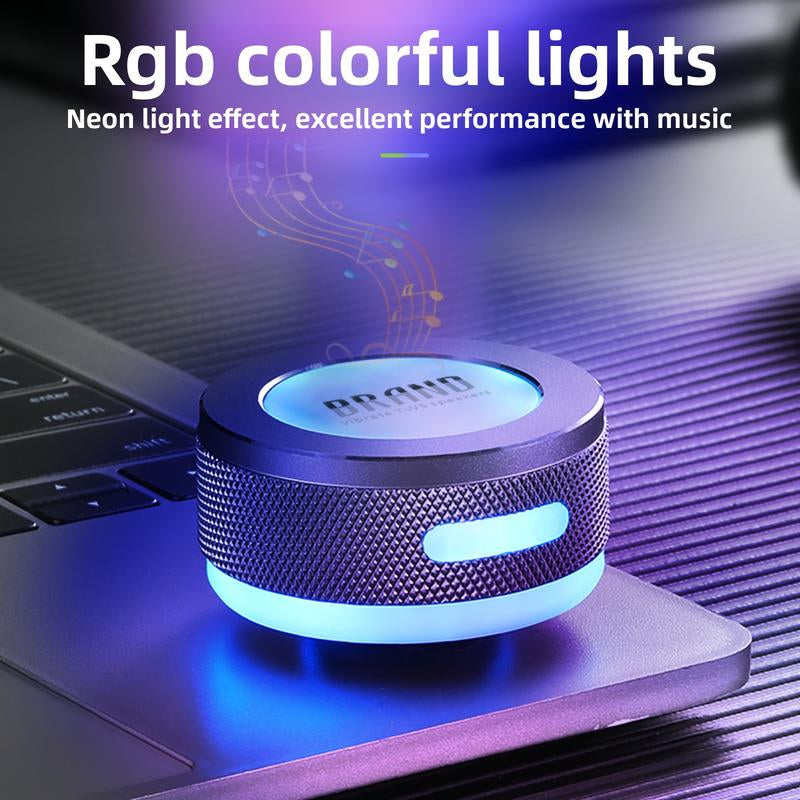 Bone Conduction Bluetooth Audio Wireless Mini Subwoofer Volume Small Speaker Portable Magnetic Metal Small Steel Cannon Smartphone