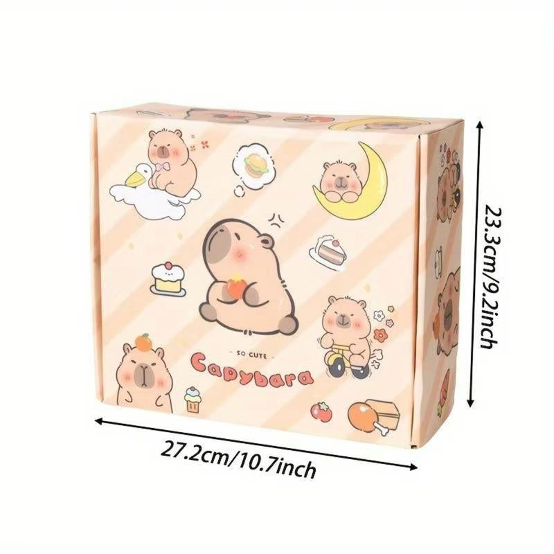 Cartoon Capybara Stationery Gift Box - 1 Set Cute Random Color School Supplies, Perfect Present for Friends & Students Pen Bag