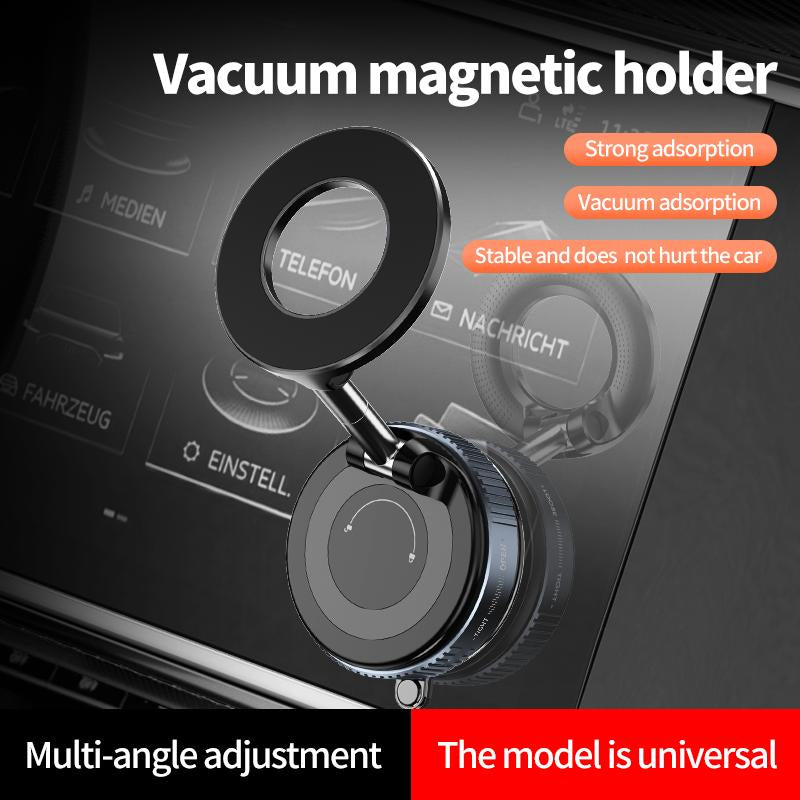 Magnetic Phone Mount, Suction Car Phone Holder, Vacuum Phone Mount with One-Step Lock, Compact & Stable Design for Car Accessories